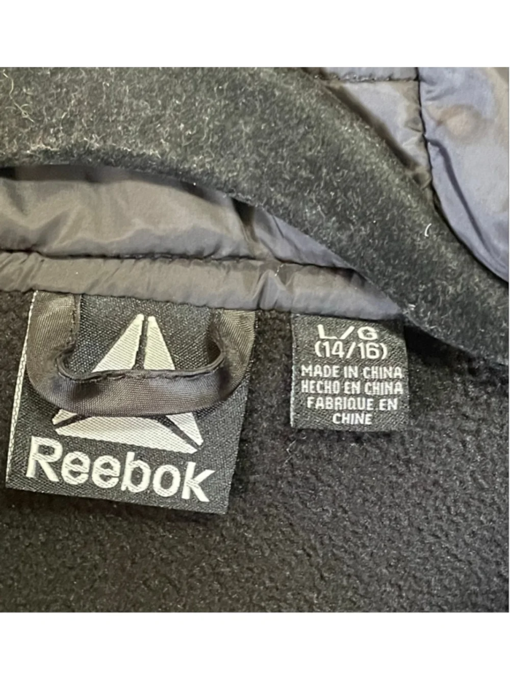 Boys Reebok Blue Puffer Jacket L (14/16)